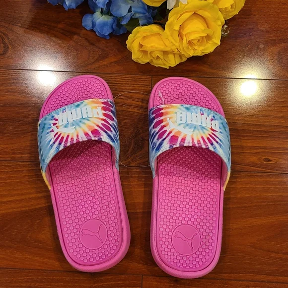 Puma Slip On Flip Flops Shoe Size Girls 3 - Picture 2 of 6